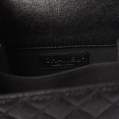 Chanel Caviar Quilted North South Boy Flap Black 9 of 12