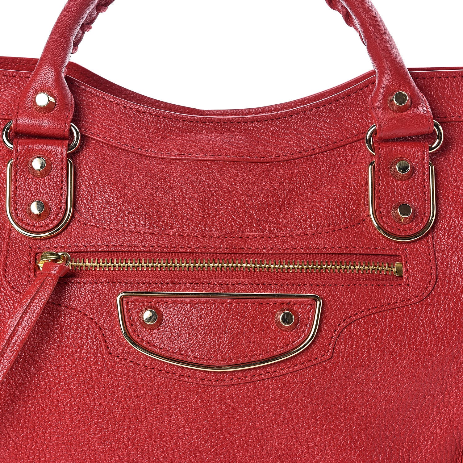 Balenciaga Chevre Gold Metallic Edge Hardware City Rouge Grenade 10 of 10