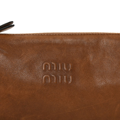Miu Miu Nappa Aviator Mini Pouch Rovere 7 of 9