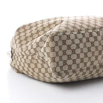 Gucci Monogram Large Horsebit Chain Hobo Off White 5 of 8