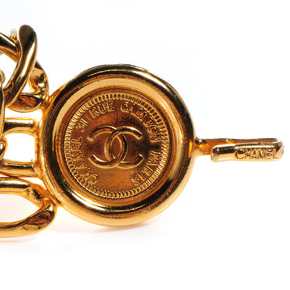 Chanel Metal Chain CC Medallion Belt Gold 4 of 6