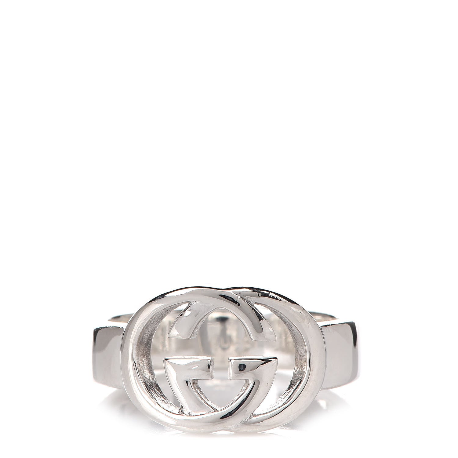 Gucci Sterling Silver Interlocking G Ring 53 6.25 1 of 5