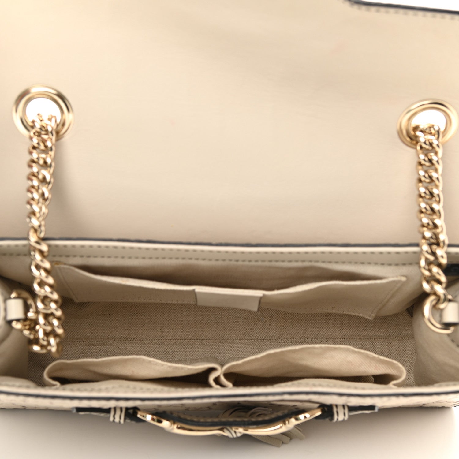 Gucci Guccissima Signature Medium Emily Chain Shoulder Bag Mystic White 5 of 12