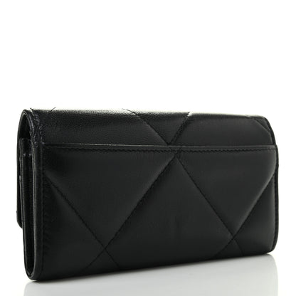 Chanel Lambskin Quilted Chanel 19 Flap Wallet Black 3 of 8