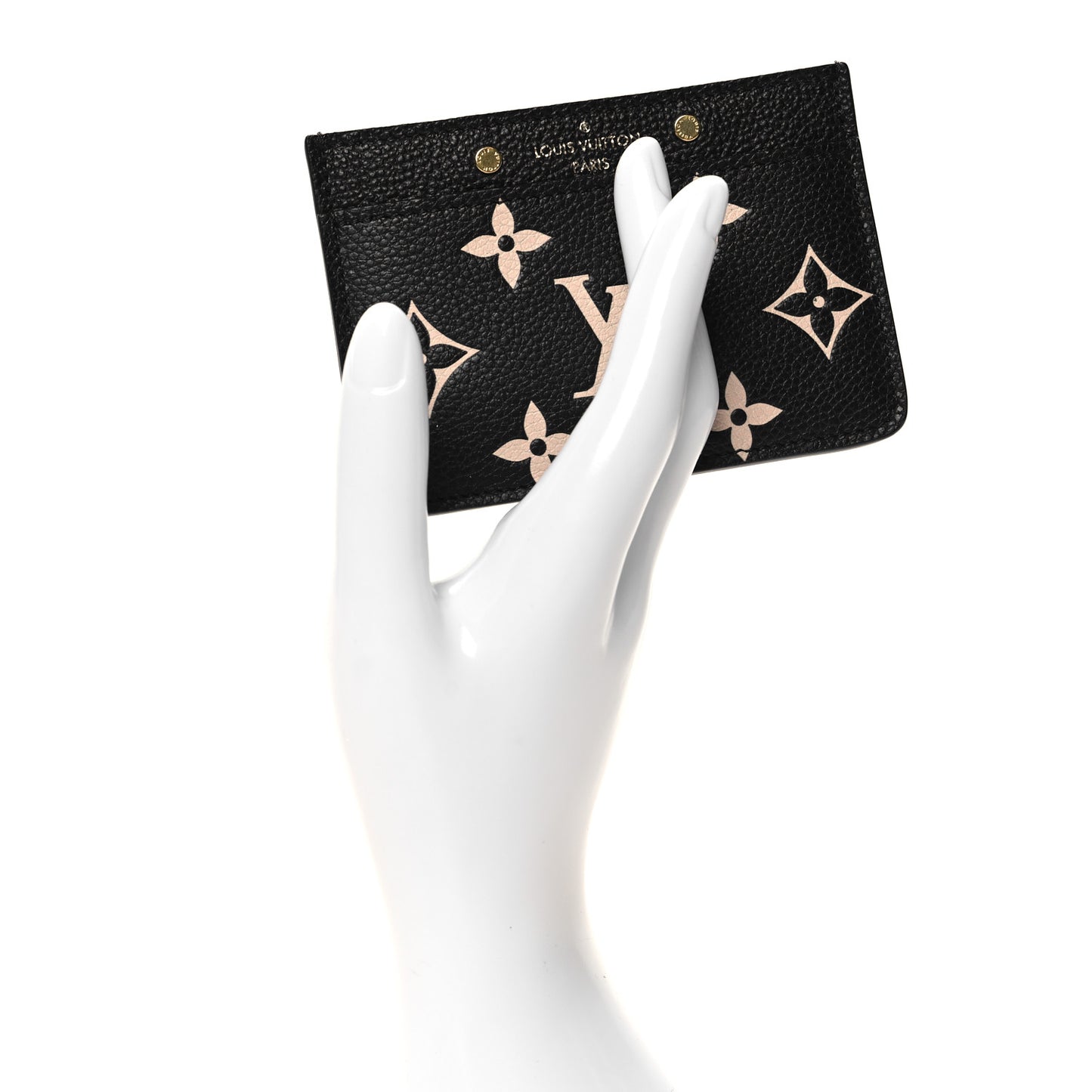 Empreinte Card Holder Black Beige