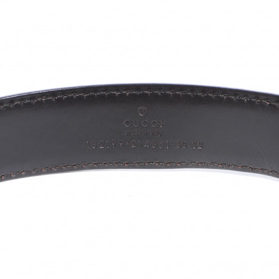 Leather GG Belt Brown 80 32