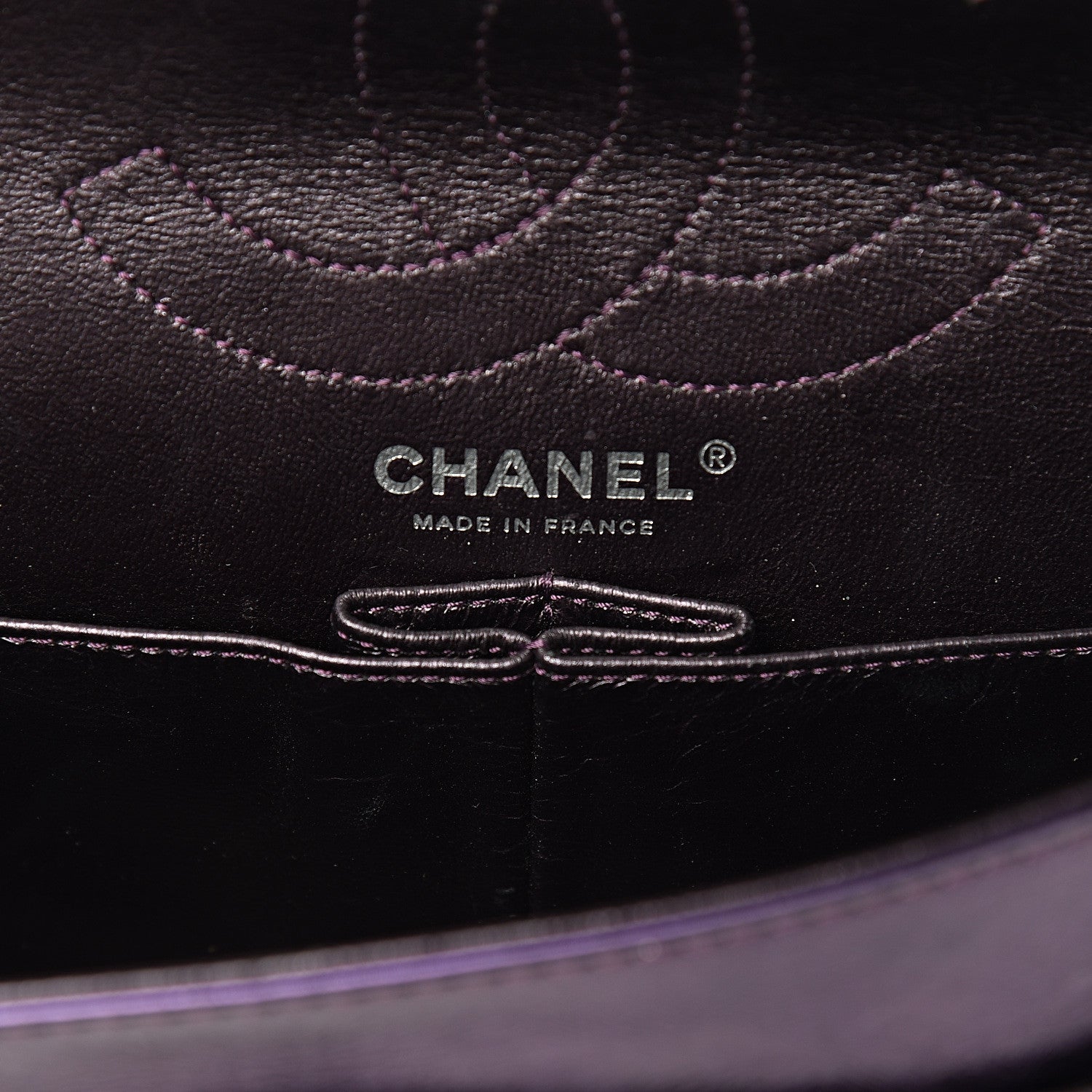 Chanel Metallic Calfskin Quilted 2.55 Reissue 226 Flap Violet 6 of 11