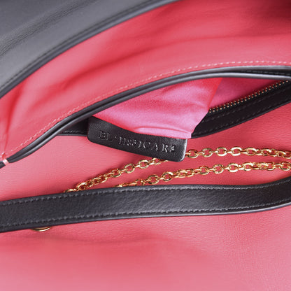 Valentino Garavani Calfskin Carmen Shoulder Bag Black Deep Rose 6 of 9