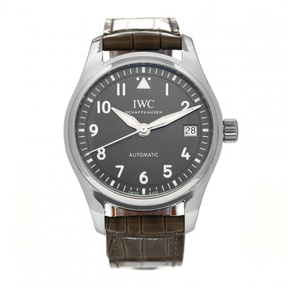 IWC Stainless Steel Alligator 36mm Pilot Automatic Watch Slate IW324001 1 of 4
