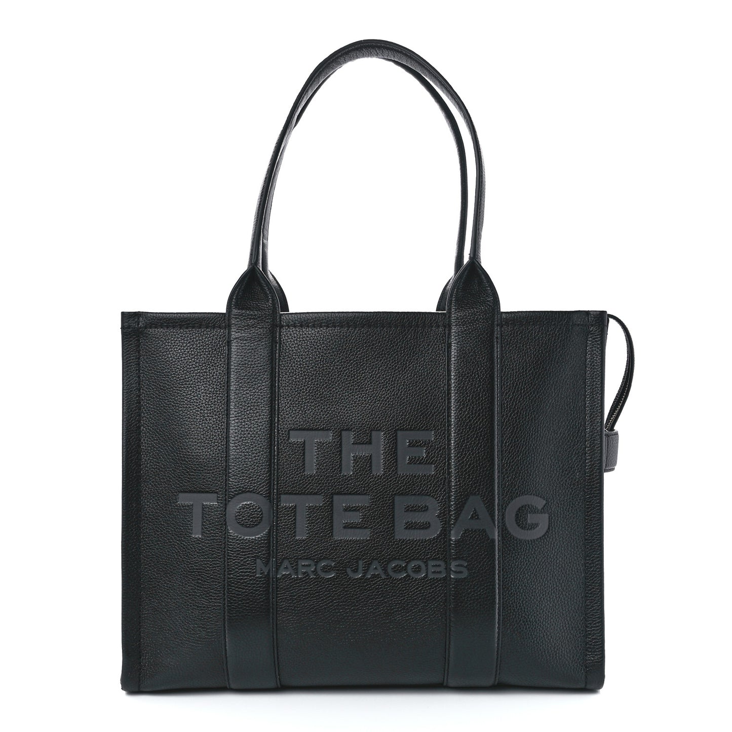 Grained Calfskin Large The Tote Bag Black