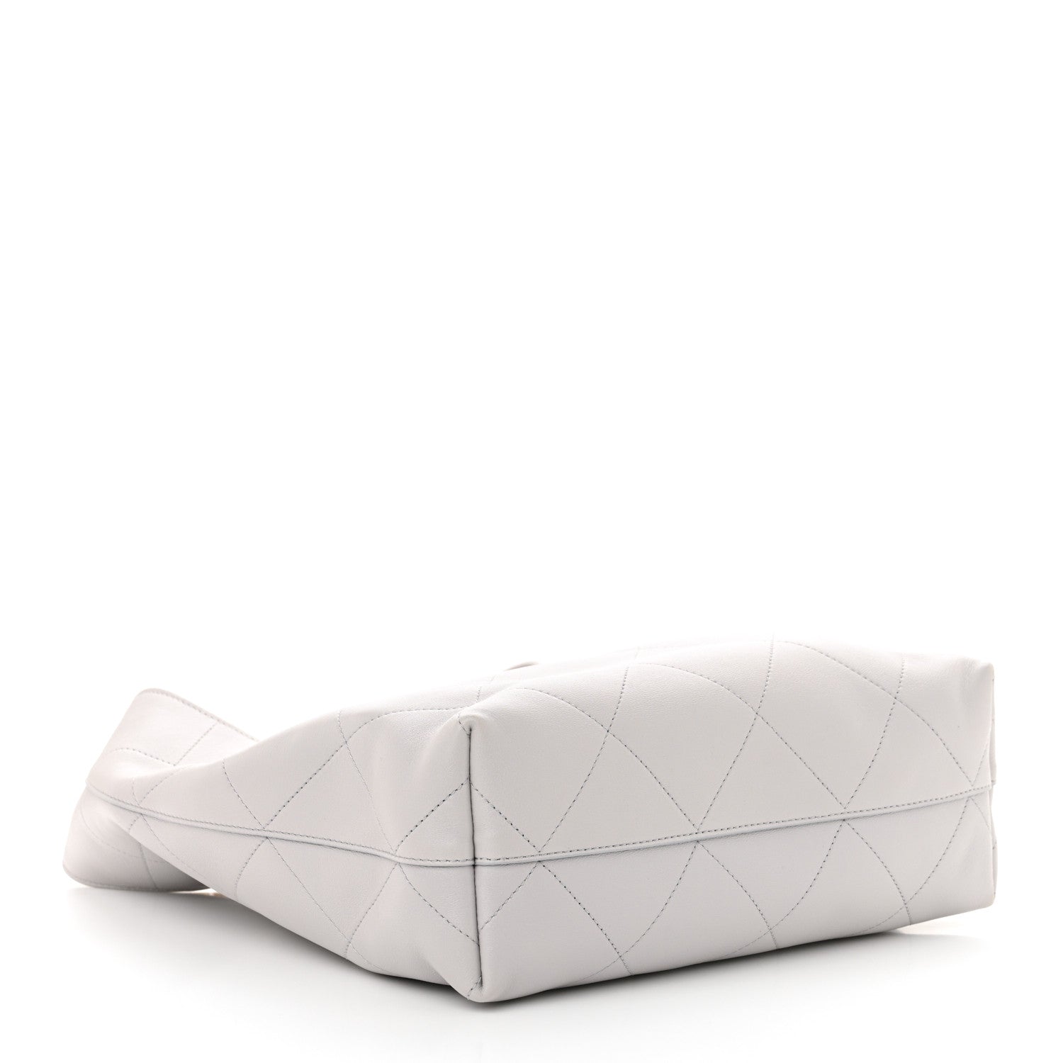 Chanel Shiny Lambskin Lambskin Quilted Medium Hobo Grey 5 of 12