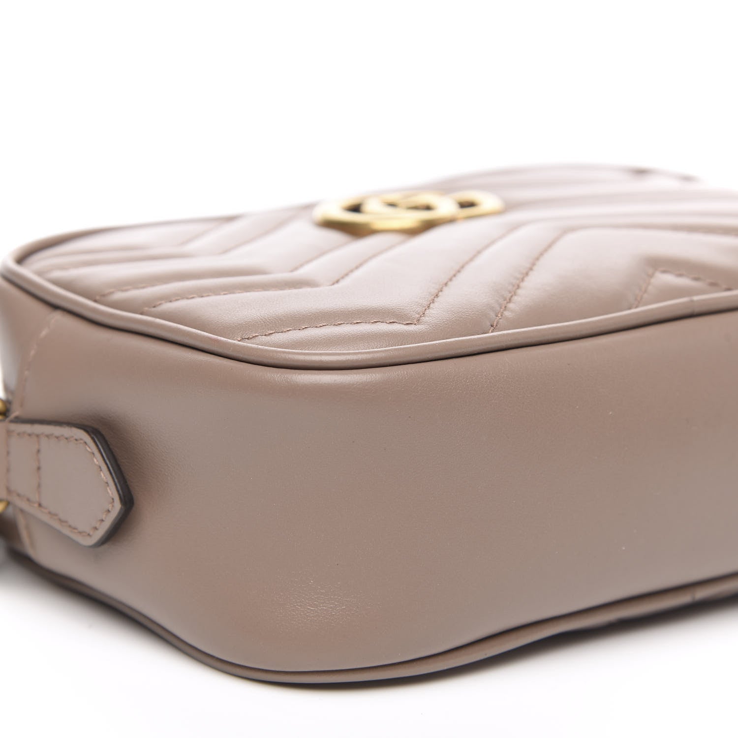 Gucci Calfskin Matelasse Mini GG Marmont Chain Shoulder Bag Porcelain Rose 9 of 12