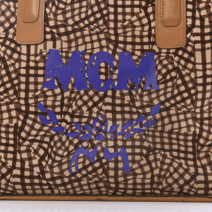 MCM Visetos Medium Liz Reversible Shopper Tote Cognac 19 of 24