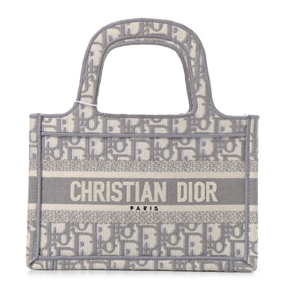 Christian Dior Oblique Mini Book Tote Grey Multicolor 1 of 4