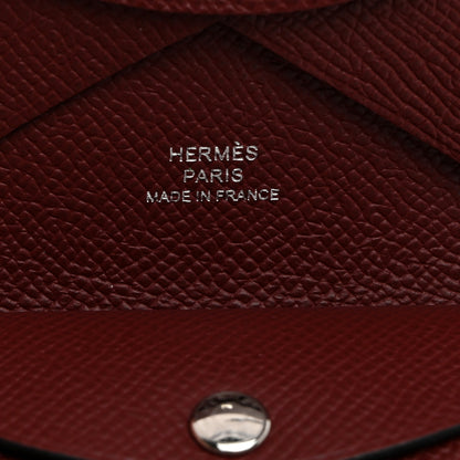 Hermes Epsom Calvi Duo Card Case Rouge H 6 of 8