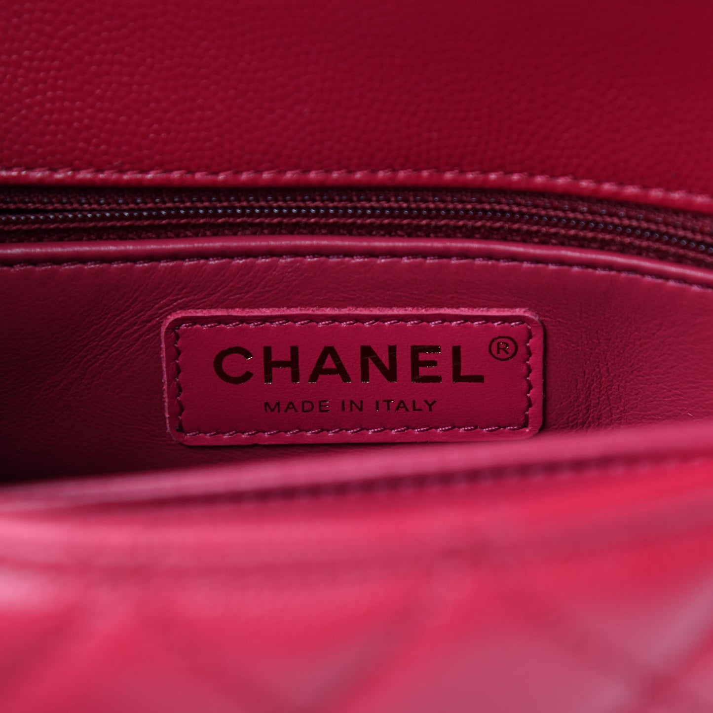 Caviar Quilted Mini Coco Handle Flap Dark Pink