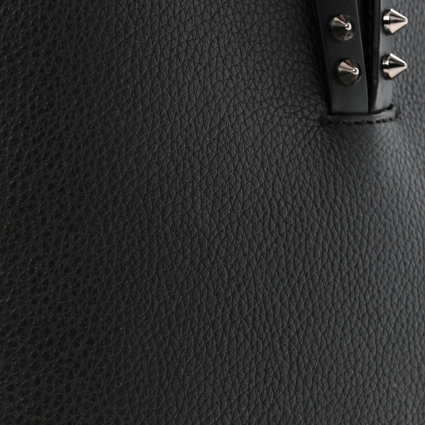Calfskin Empire Spikes Small East West Cabata Tote Black