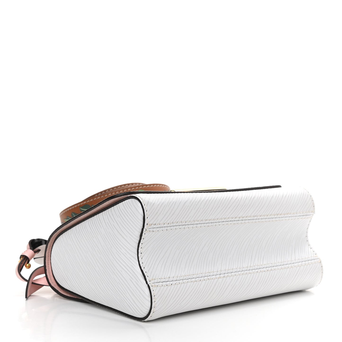 Epi Asnieres Flowers Twist Shoulder Bag PM White