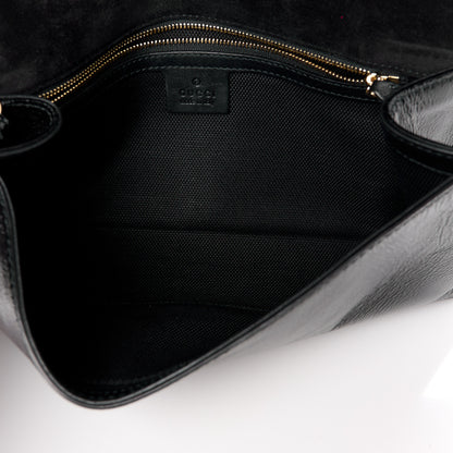 Gucci Soft Patent Medium Soho Clutch Black 5 of 13