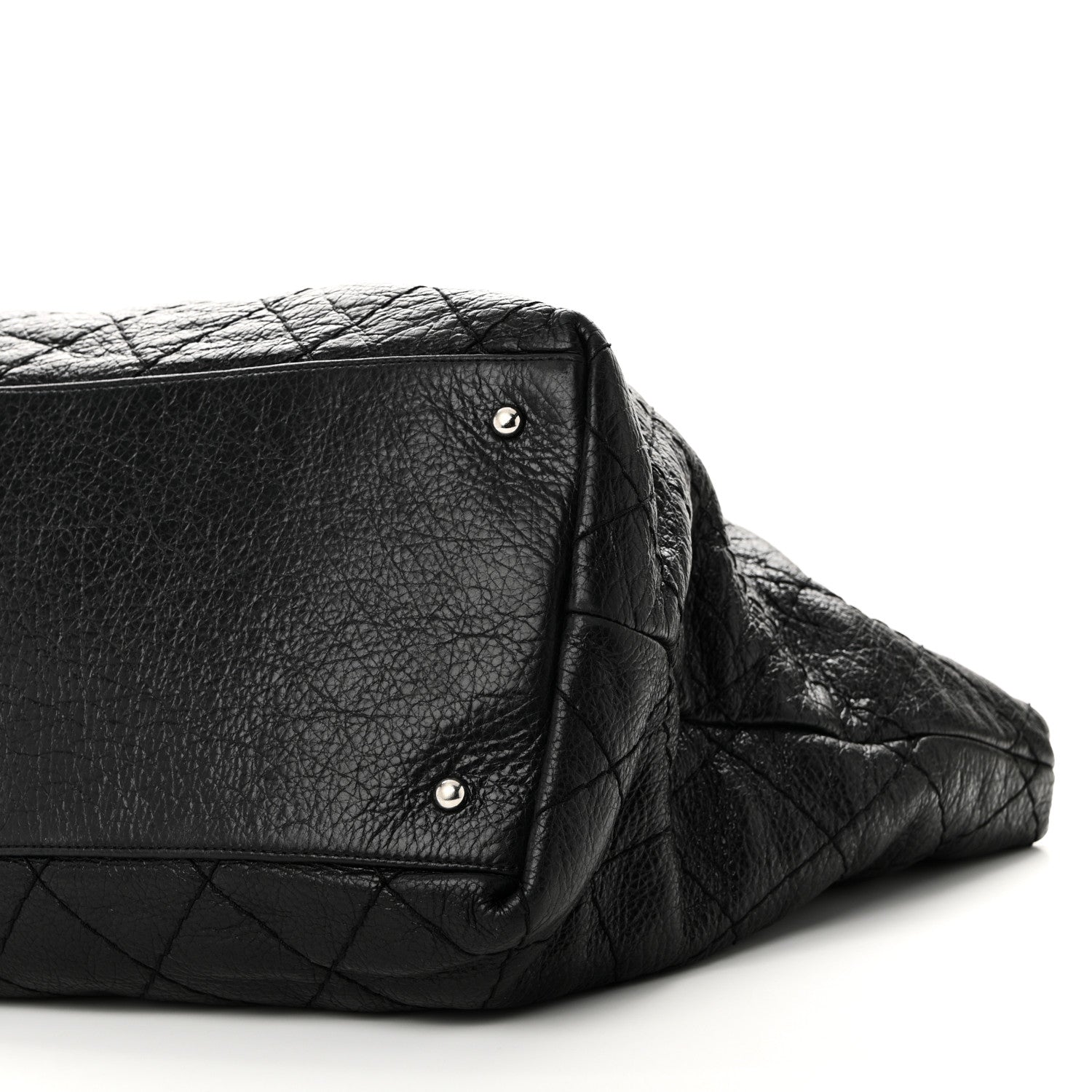 Chanel Glazed Calfskin Large On The Road Tote Black 10 of 10