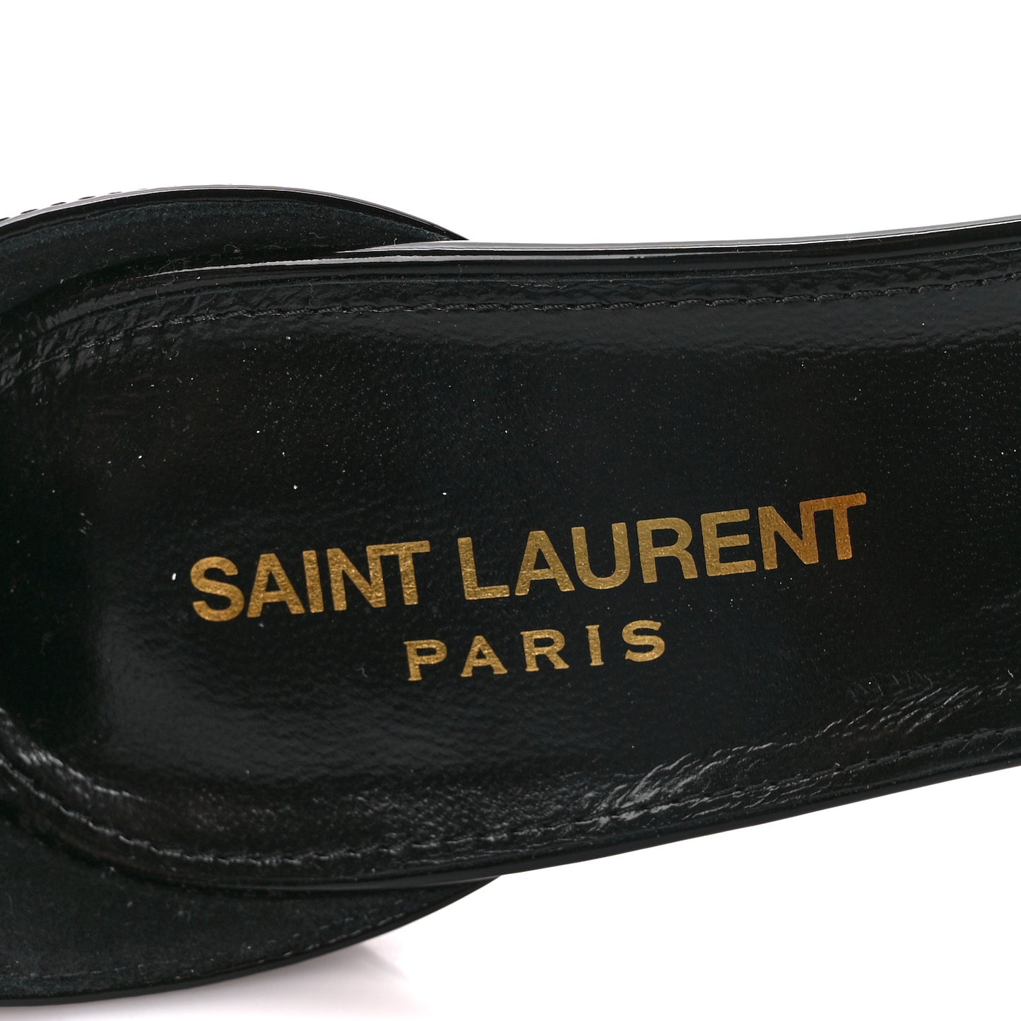 Patent Calfskin Bea 90 Ankle Strap Sandals 40 Black