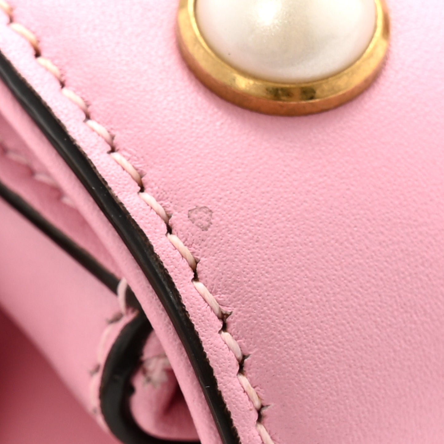 Nappa Pearl Studded Mini Queen Margaret Broadway Shoulder Bag Sugar Pink