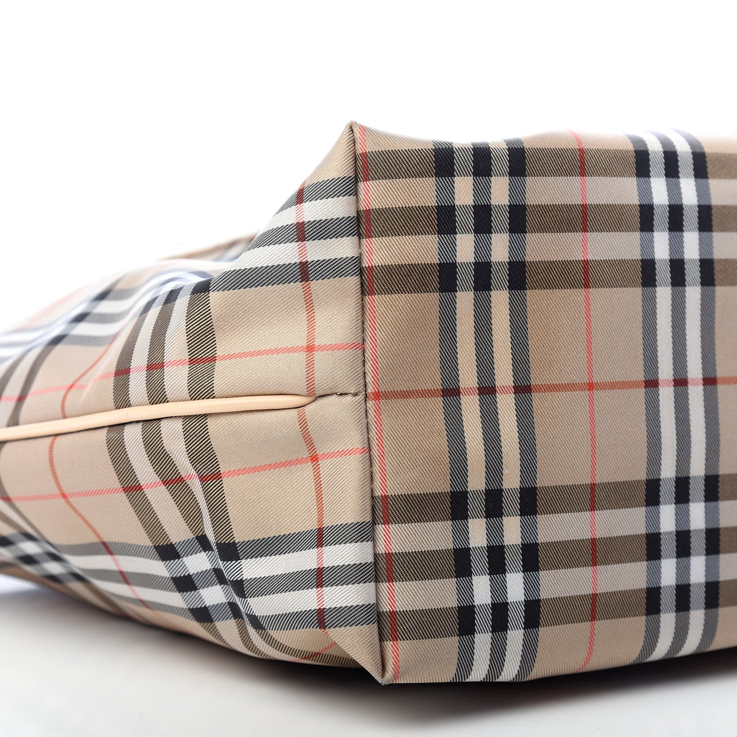 Burberry Canvas House Check Front Pocket Tote Beige 7 of 9