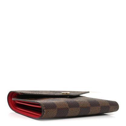 Louis Vuitton Damier Ebene Victorine Wallet Red 4 of 7