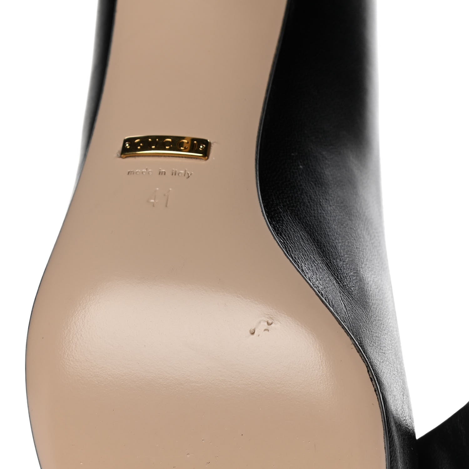 Gucci Nappa Queen Margaret Mid Heel Pumps 41 Black 15 of 16