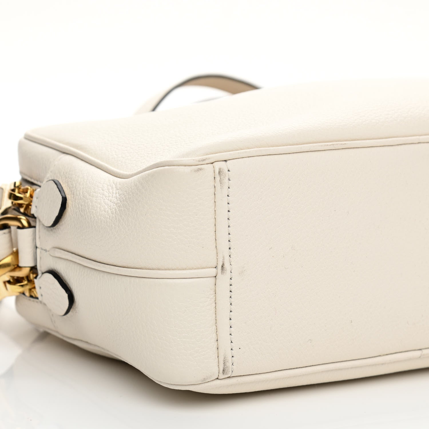 Prada Vitello Daino Medium Double Zip Shoulder Bag White 9 of 10