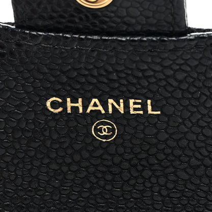 Chanel Caviar Quilted Flap Card Holder Wallet Black 6 of 8