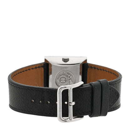 Hermes Stainless Steel Epsom 26mm Glissade Quartz Watch Noir 3 of 4