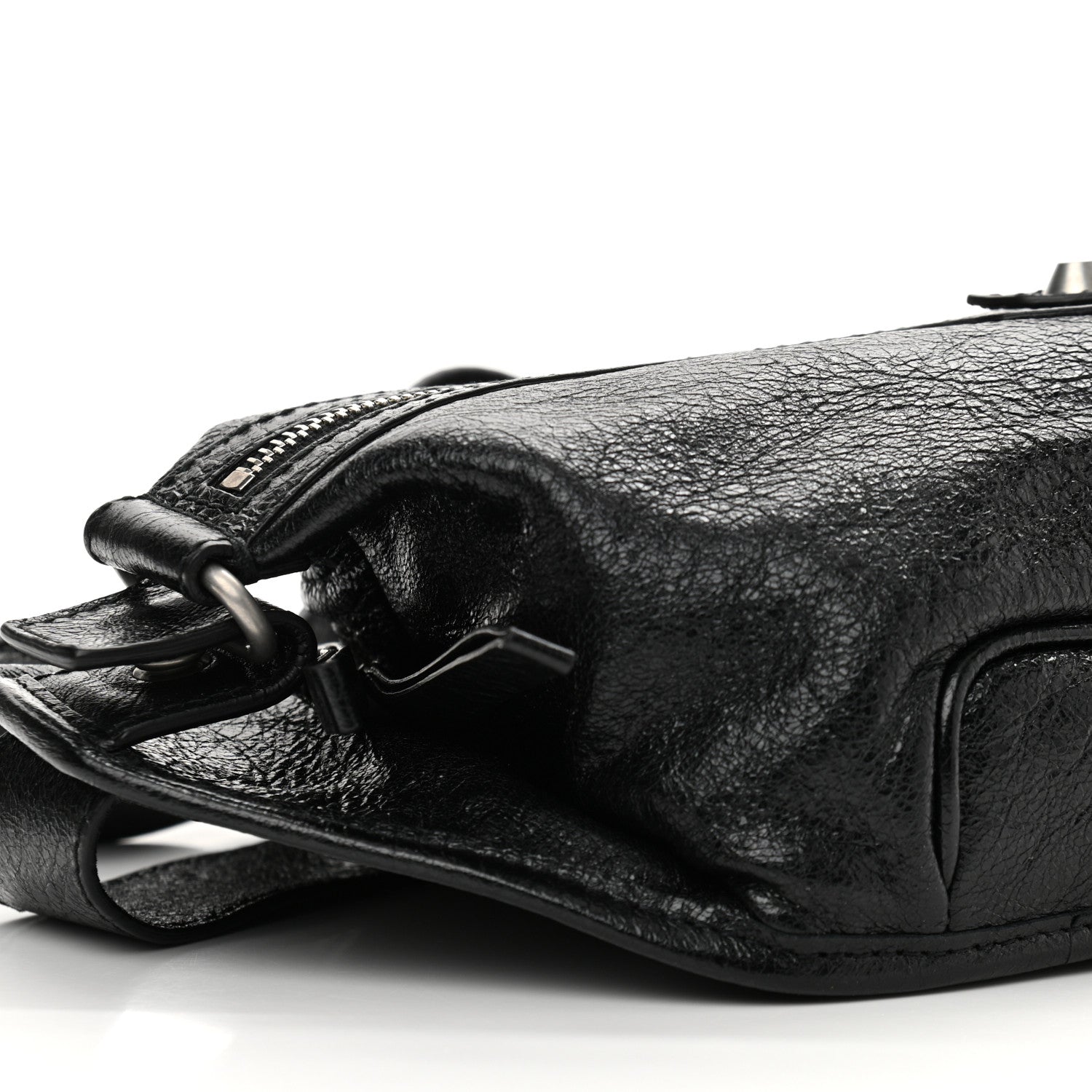 Balenciaga Lambskin Classic Hardware Neo Lift Hip Bag Black 9 of 10