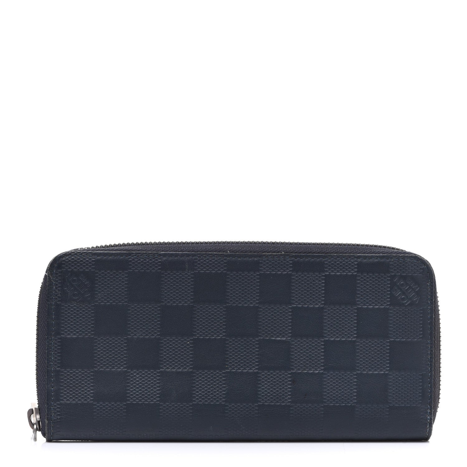 Louis Vuitton Damier Infini Zippy Vertical Wallet Midnight Blue 1 of 10