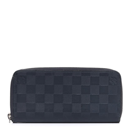 Louis Vuitton Damier Infini Zippy Vertical Wallet Midnight Blue 1 of 10