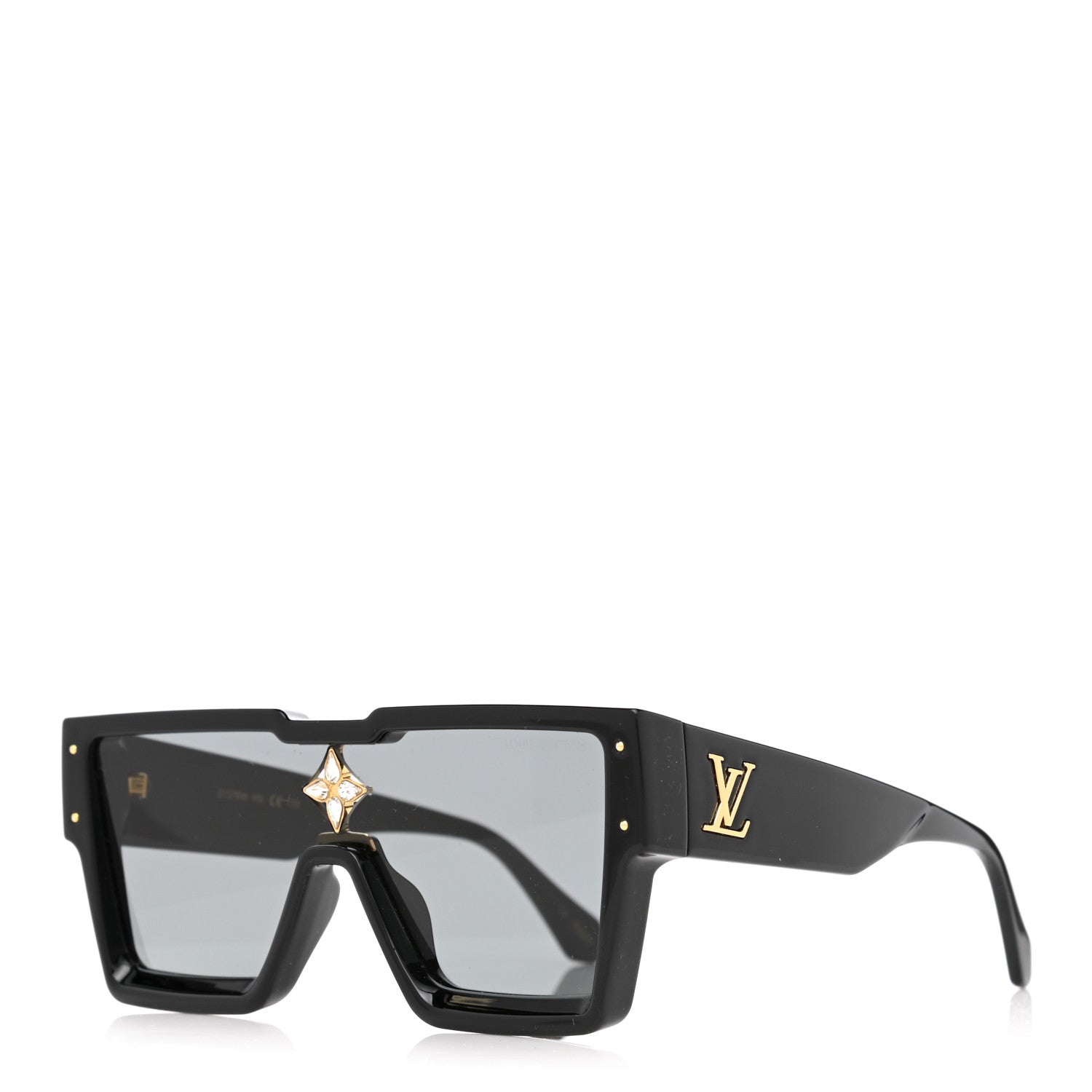 Louis Vuitton Acetate Swarovski Crystal Cyclone Sunglasses Z1578W Black 1 of 7