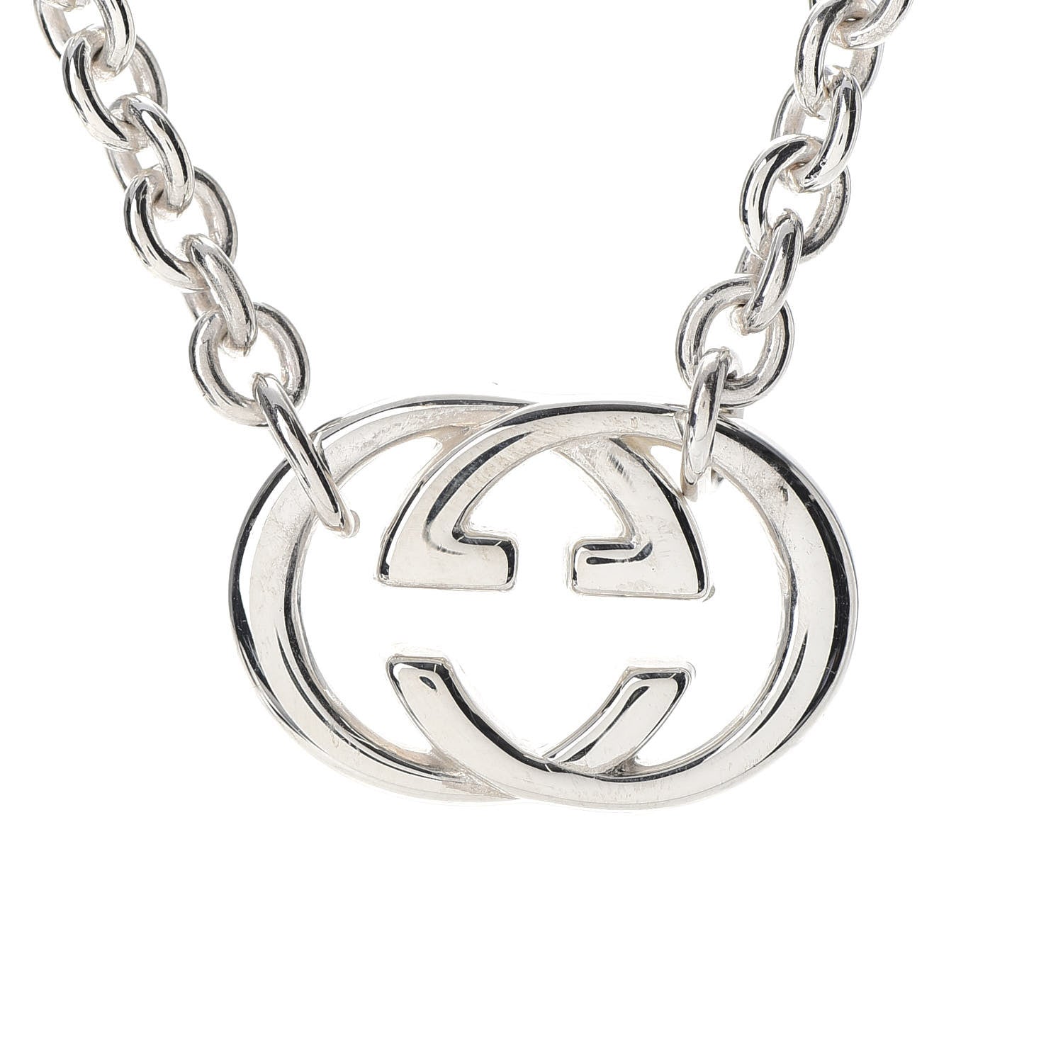 Gucci Sterling Silver Britt Necklace 5 of 6