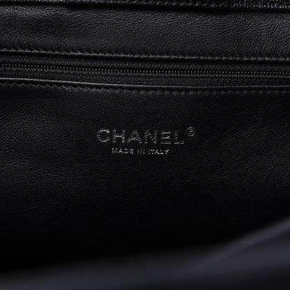 Chanel Caviar Lizard Quilted Large Coco Handle Shopping Tote Black 8 of 10