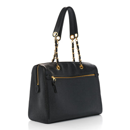 Chanel Caviar Large CC Shoulder Bag Black 3 of 10