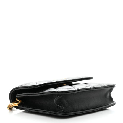 Chanel Lambskin Quilted Pearl Crush Clutch With Chain Black 4 of 12