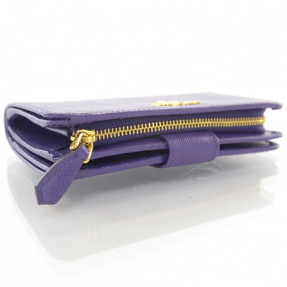 Prada Saffiano Compact Wallet Viola 6 of 7
