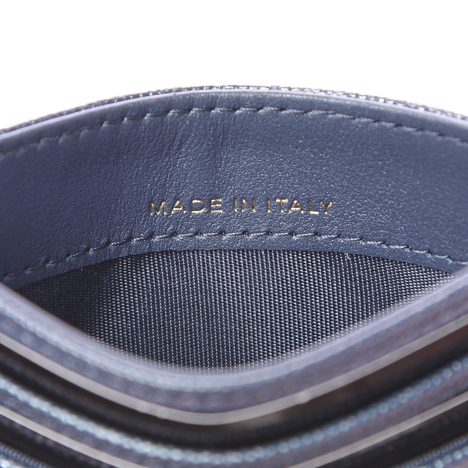 Chanel Iridescent Caviar Quilted Card Holder Dark Blue 7 of 9