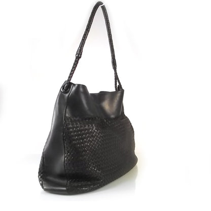 Bottega Veneta Nappa Intrecciato Shoulder Bag Ebano Nero 3 of 12