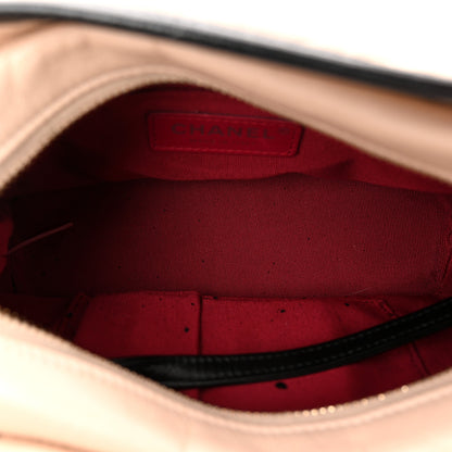 Chanel Aged Calfskin Quilted Small Gabrielle Hobo Beige Black 5 of 12