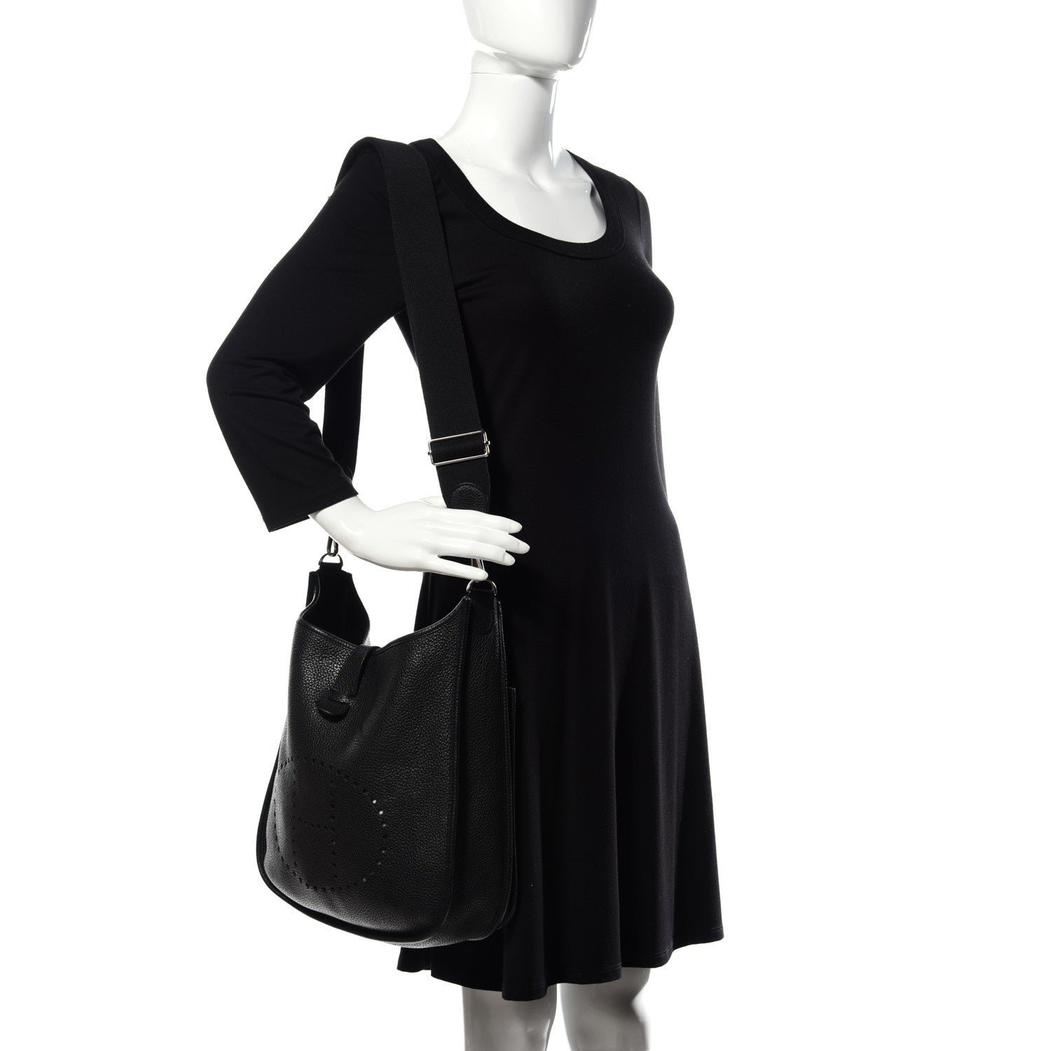 Hermes Taurillon Clemence Evelyne III GM Black 2 of 10