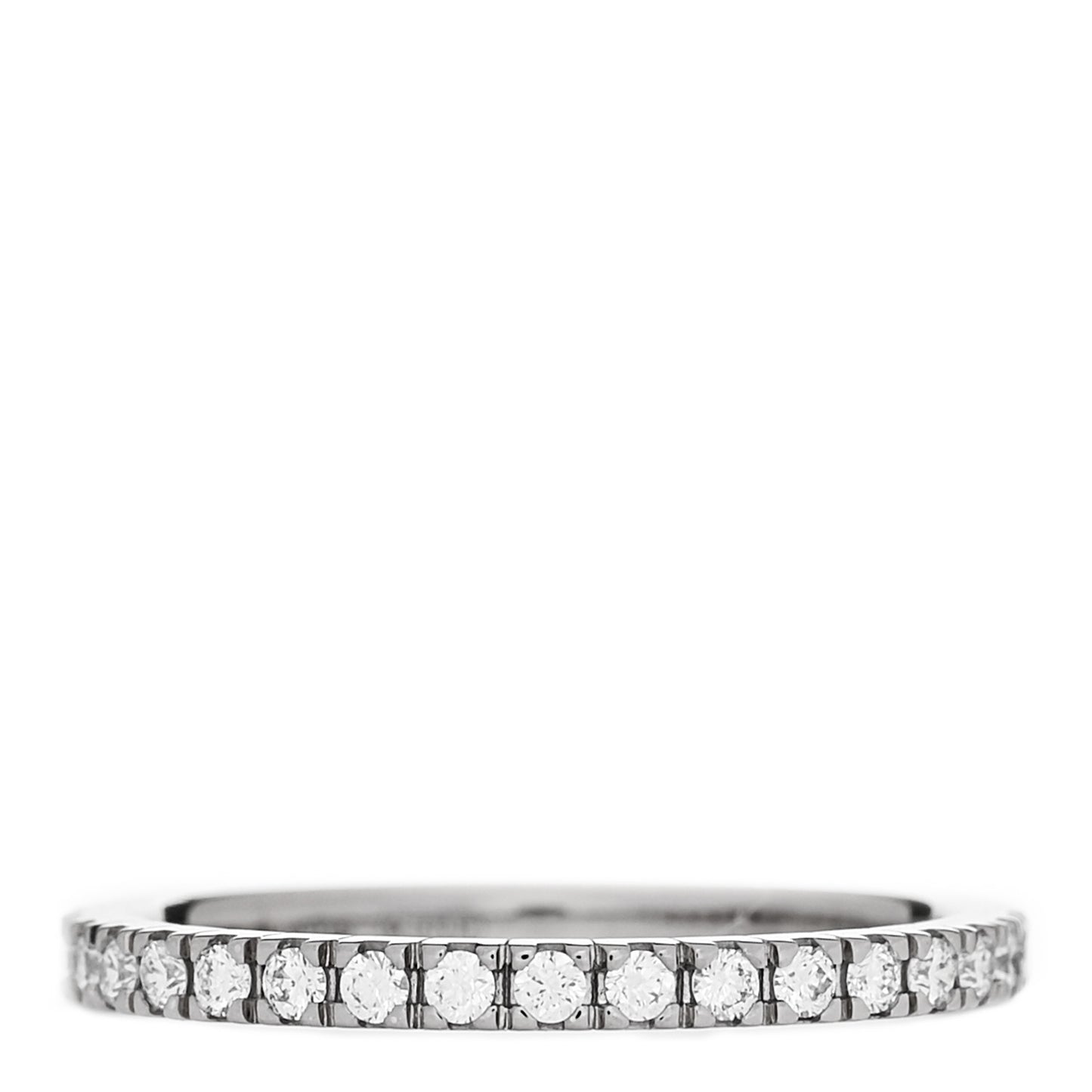 18K White Gold Diamond Roma Amor Wedding Band Ring 47 4.25