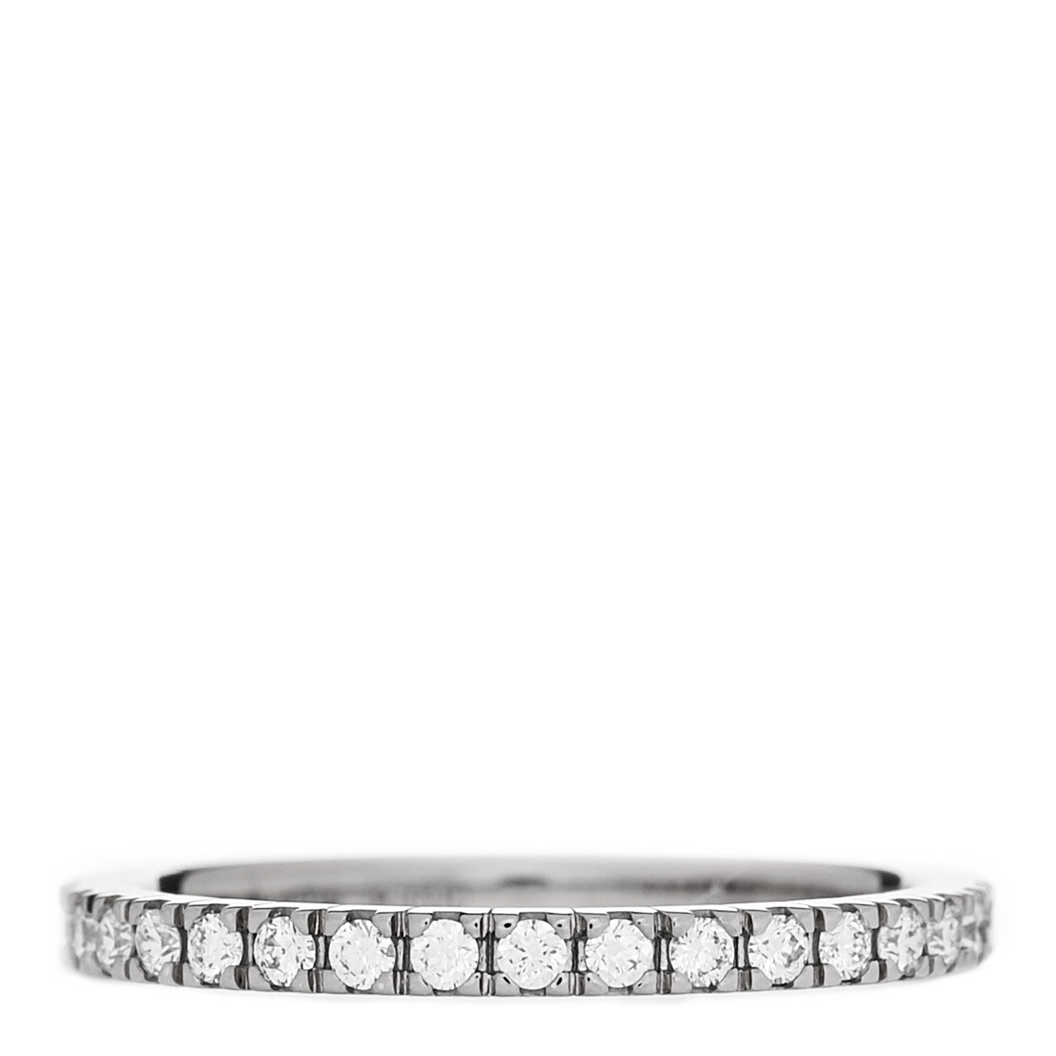 Bulgari 18K White Gold Diamond Roma Amor Wedding Band Ring 47 4.25 1 of 6