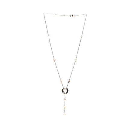 Cartier 18K Pink Yellow White Gold Pearl Trinity Drop Necklace 2 of 5