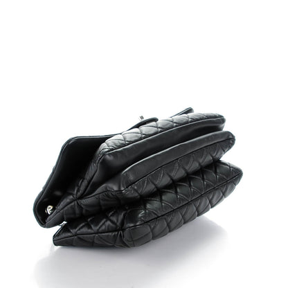 Chanel Lambskin Quilted Jumbo 3 Flap Black 4 of 8