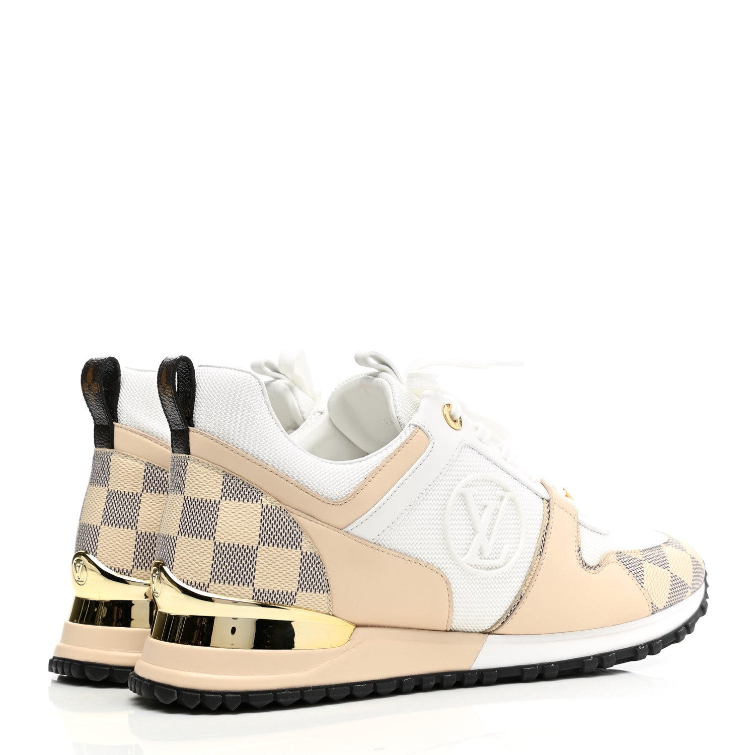 Louis Vuitton Calfskin Damier Azur Run Away Sneakers 39.5 White 4 of 9